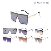 V130130-QX Gafas de sol deportivas de plástico al por mayor para hombres 1 docena (12 piezas)